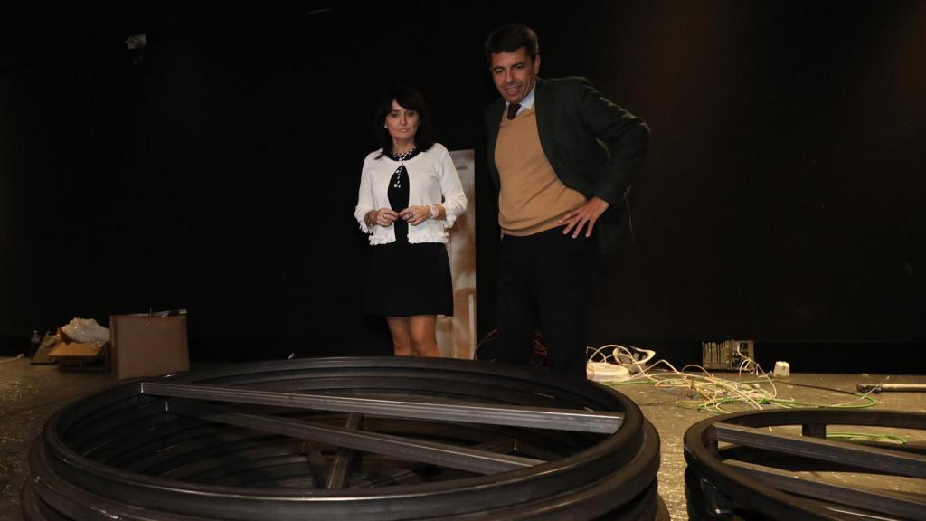Julia Parra y Carlos Mazón, en una visita reciente al Marq.