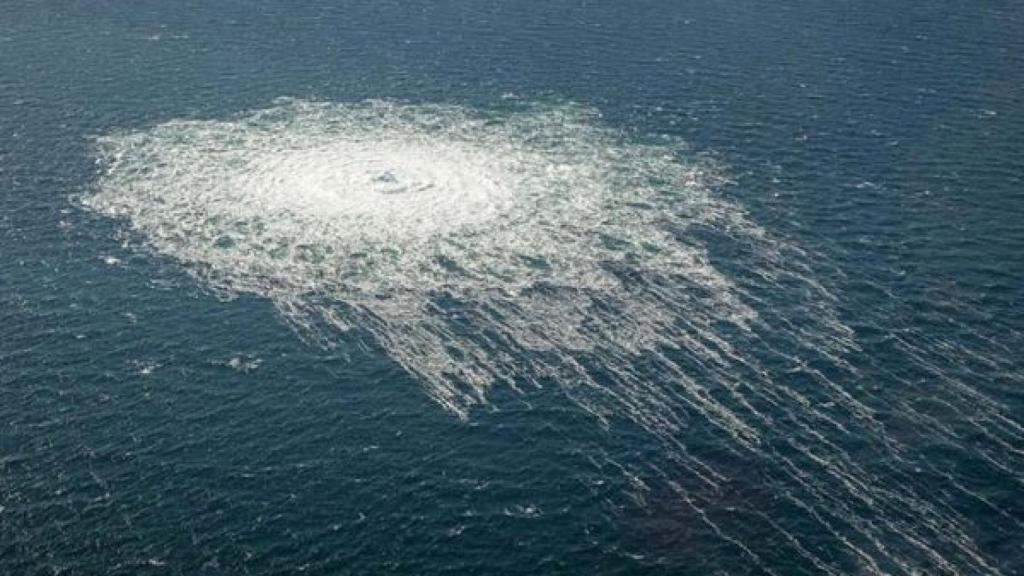 Fuga de gas en el Mar Báltico tras las explosiones en los gasoductos Nord Stream 1 y 2.