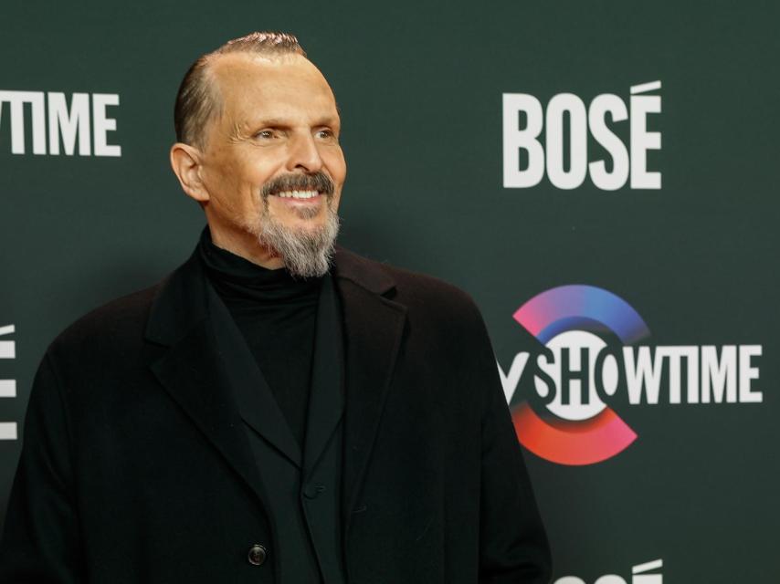 Miguel Bosé durante la presentación oficial de su serie documental, 'Bosé', este presente mes de marzo, en Madrid.