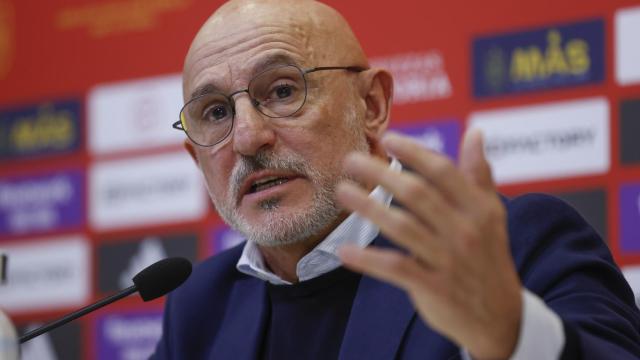Luis de la Fuente durante la rueda de prensa posterior a su primera convocatoria