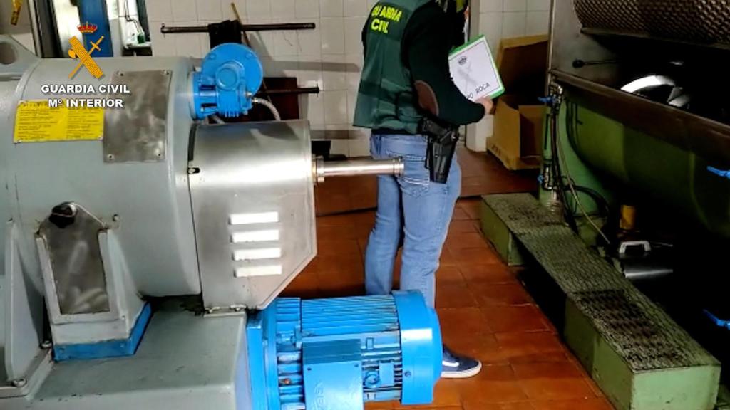 Registro de una de las almazaras donde llegaban las aceitunas robadas.