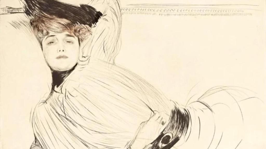 Louise Chéruit, retratada por el pintor y grabador Paul César Helleu.