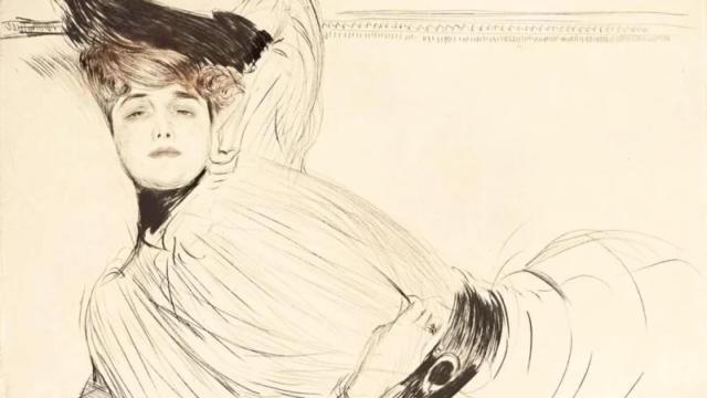 Louise Chéruit, retratada por el pintor y grabador Paul César Helleu.