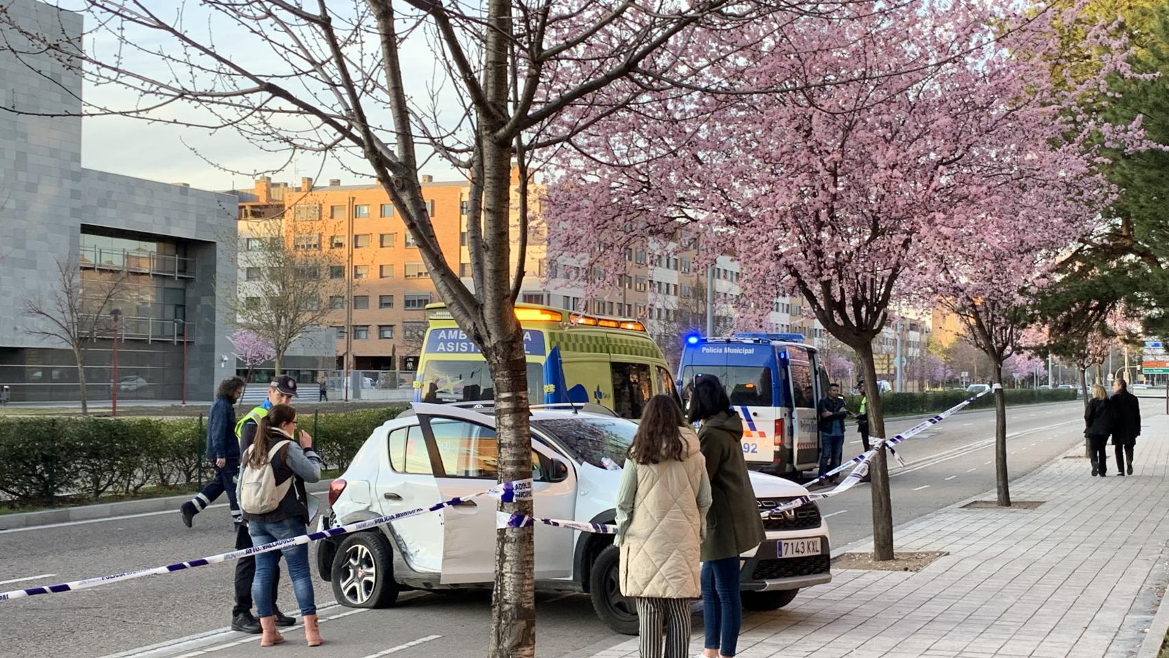 Accidente en la Avenida de Salamanca de Valladolid