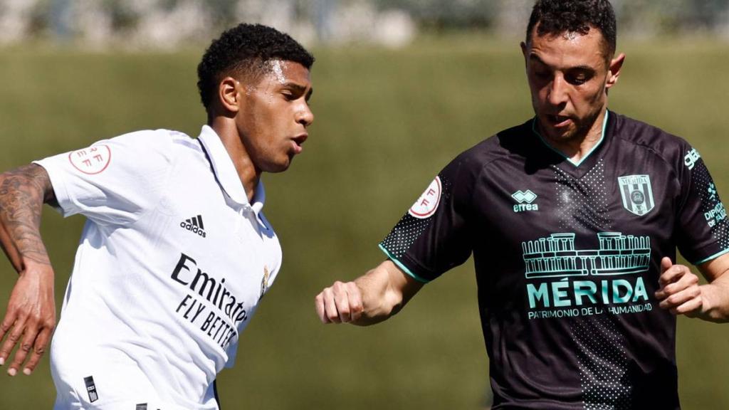Vinicius Tobias, en el Real Madrid Castilla - Mérida de la temporada 2022/2023
