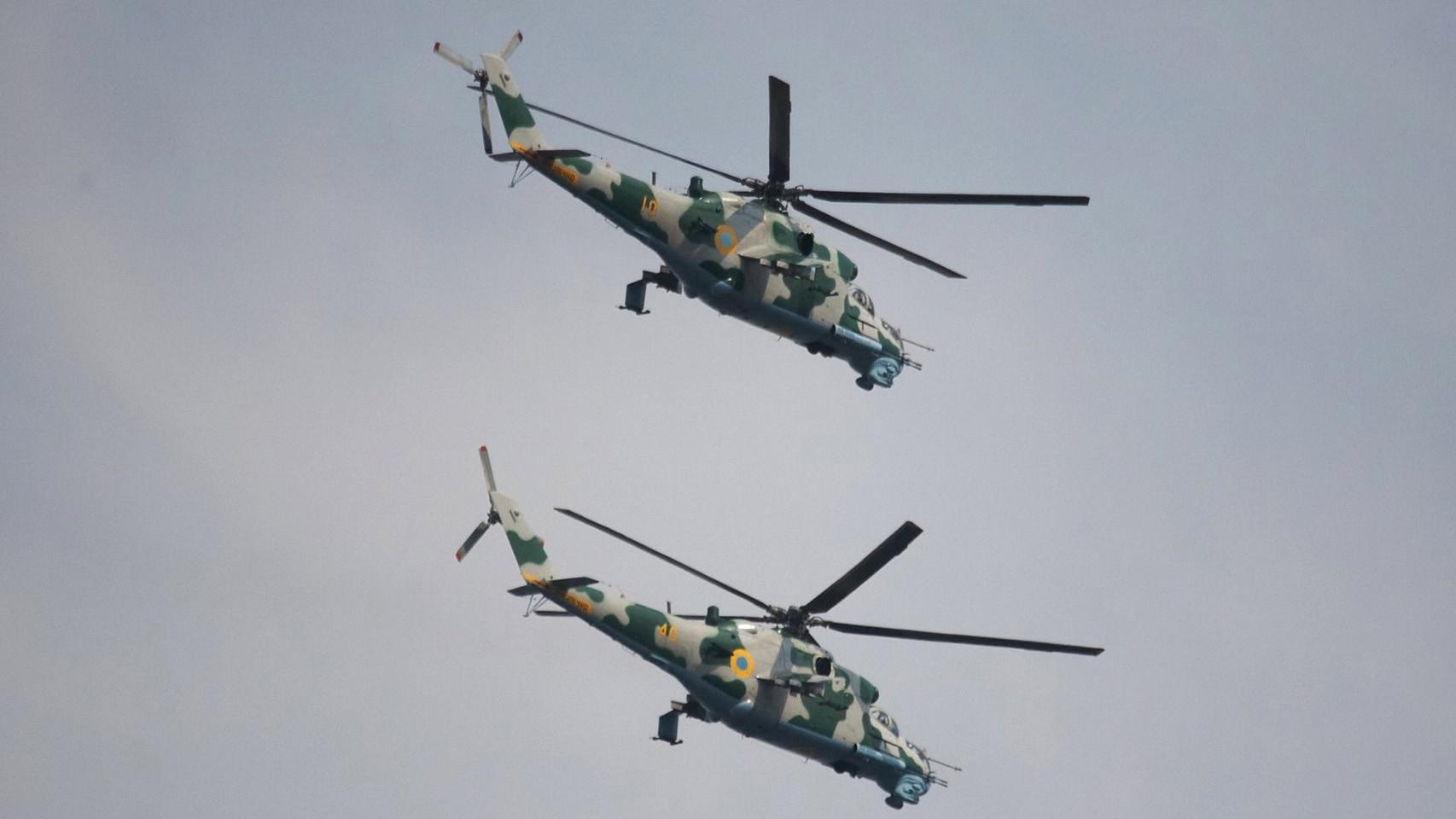 Dos Mi-24 ucranianos.