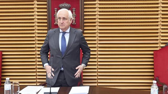 El presidente del TSJCyL, José Luis Concepción, durante su participación en las Jornadas Anuales de Jueces de Menores de España, este lunes.