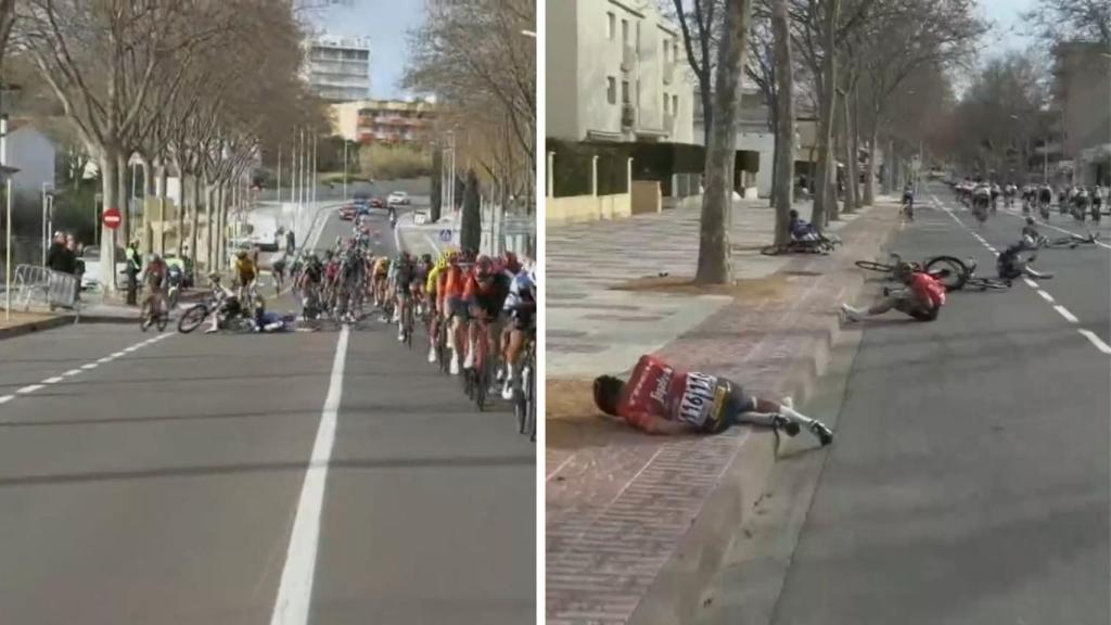 La caída en la Volta a Catalunya.