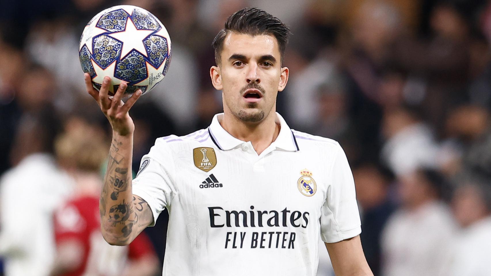 Dani Ceballos, en un partido del Real Madrid de la temporada 2022/2023