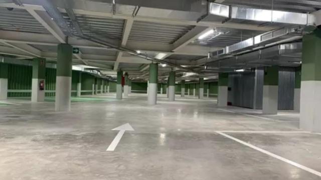 Aparcamiento subterráneo en Madrid.