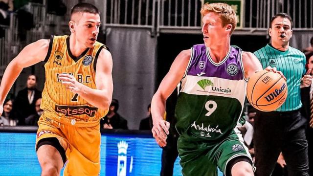 Alberto Díaz durante el Unicaja vs. AEK en el Martín Carpena