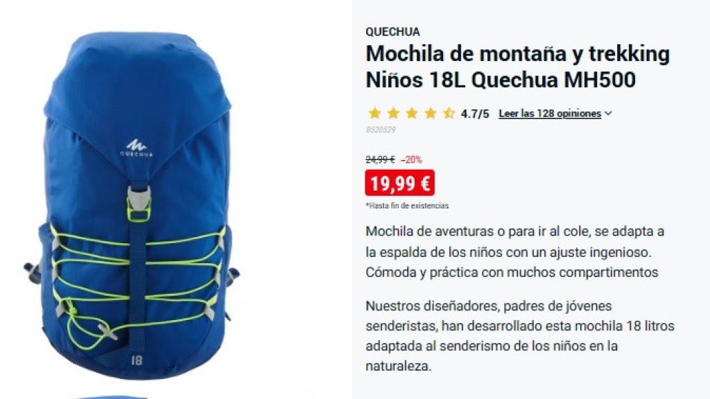 Mochila de aventuras.