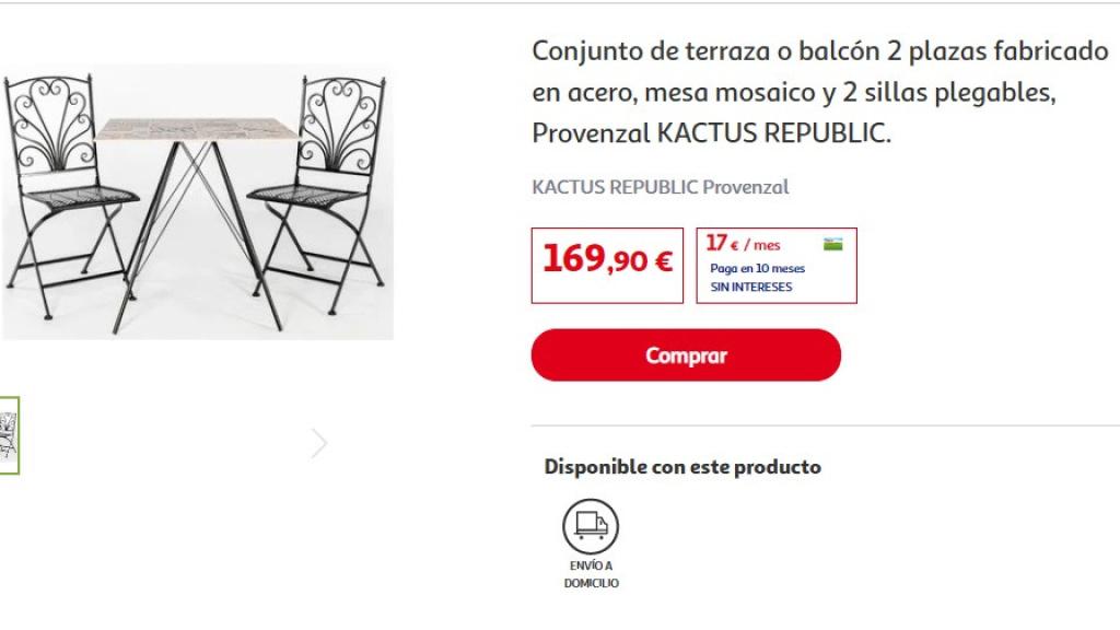 Conjunto terraza.