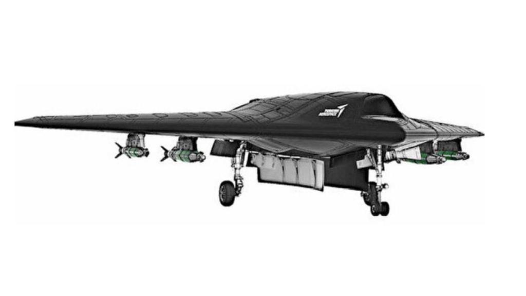 Vista frontal del dron turco ANKA-3