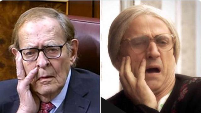 Uno de los memes de la moción de censura dedicado a Tamames.