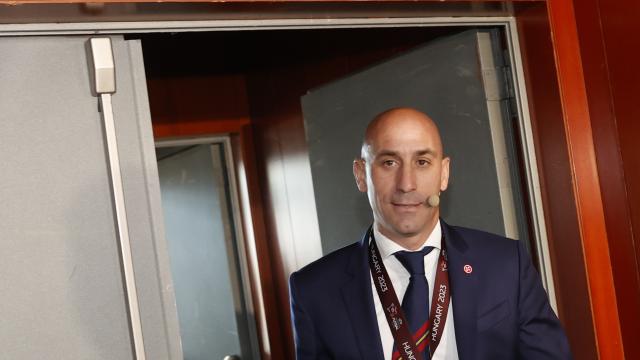 Luis Rubiales, presidente de la RFEF, en la sede de la Ciudad del Fútbol de Las Rozas