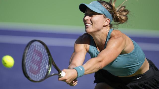 Paula Badosa, en su último partido de Indian Wells.