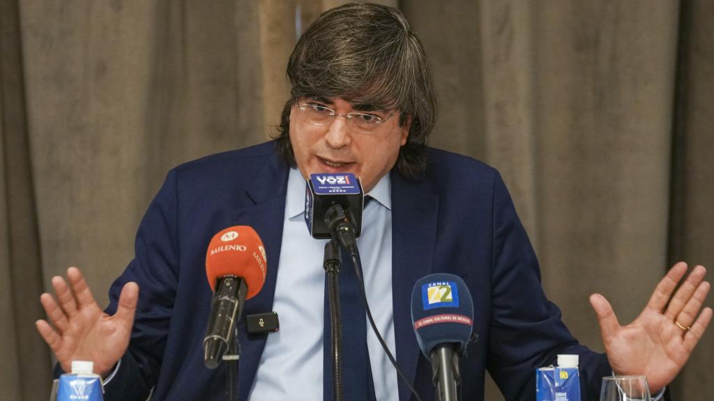 El escritor peruano Jaime Bayly en la presentación de su novela 'Los genios' en el Hotel Wellington de Madrid, el pasado 21 de marzo