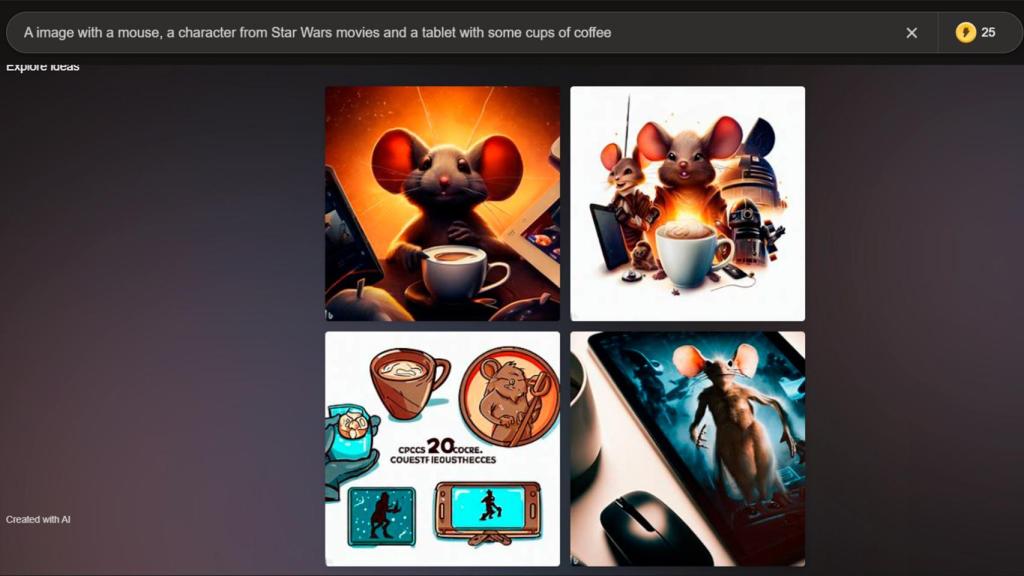 Una imagen generada desde Bing Image Creator