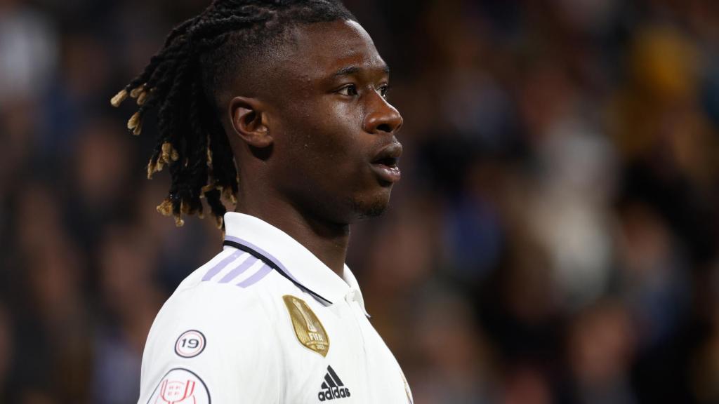 Eduardo Camavinga, en un partido del Real Madrid de la temporada 2022/2023
