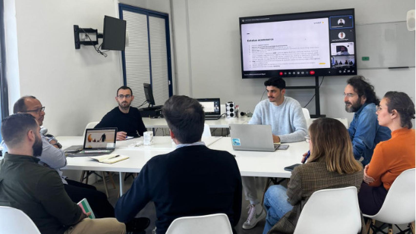 Una reunión en la empresa.