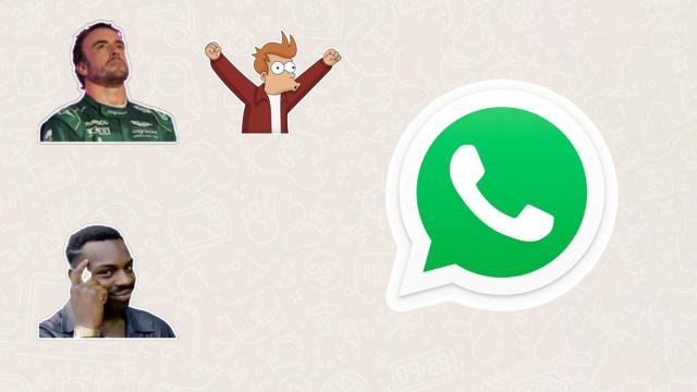 Fotomontaje con stickers mandados por WhatsApp.