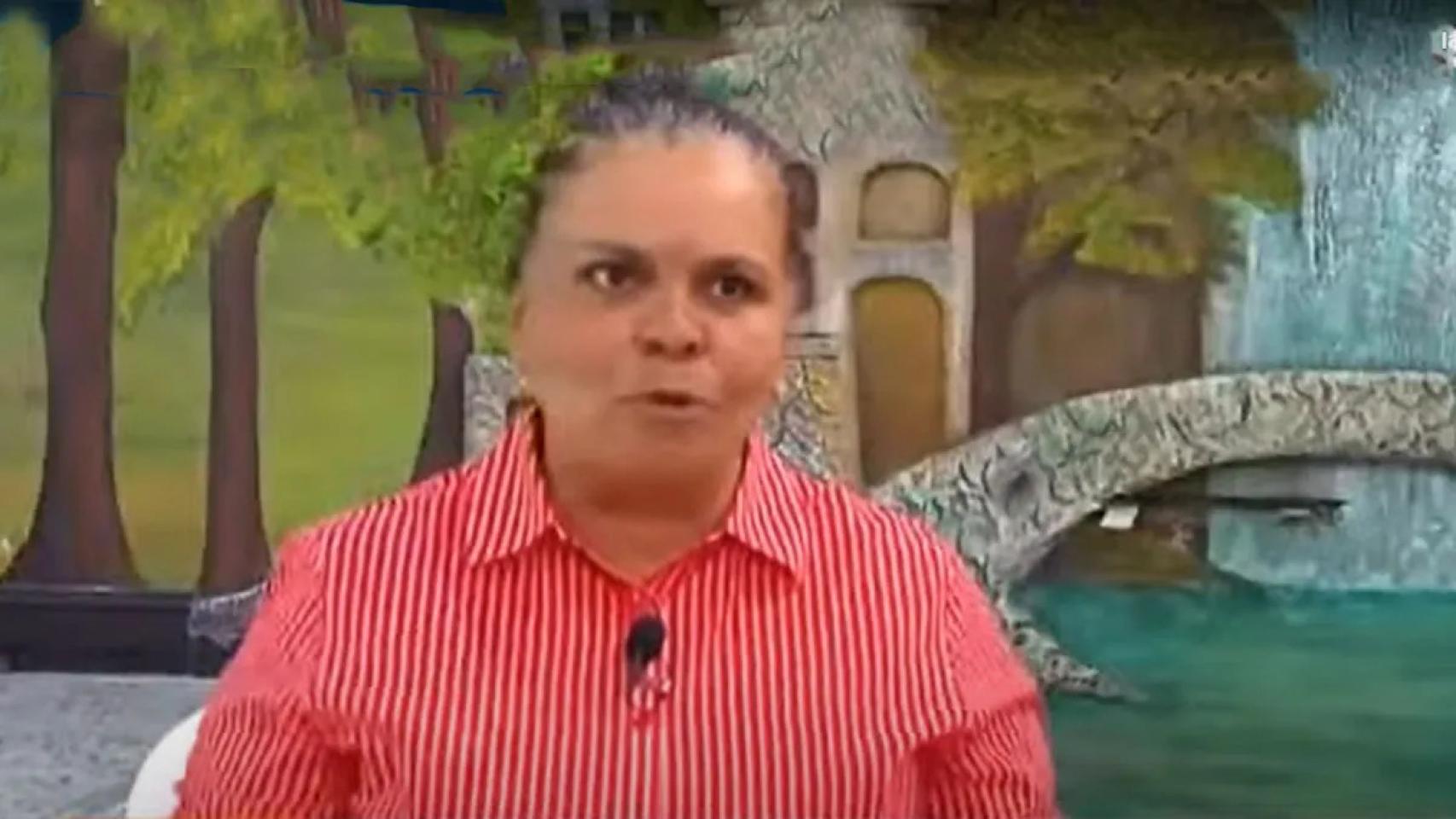 Sandra del Pilar declara en una entrevista televisiva.