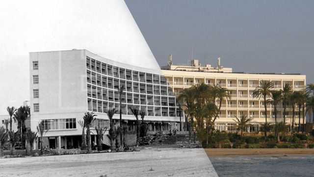 El Parador de Jávea, en 1965 y en la actualidad.