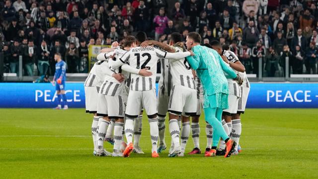Los jugadores de la Juventus antes de un partido