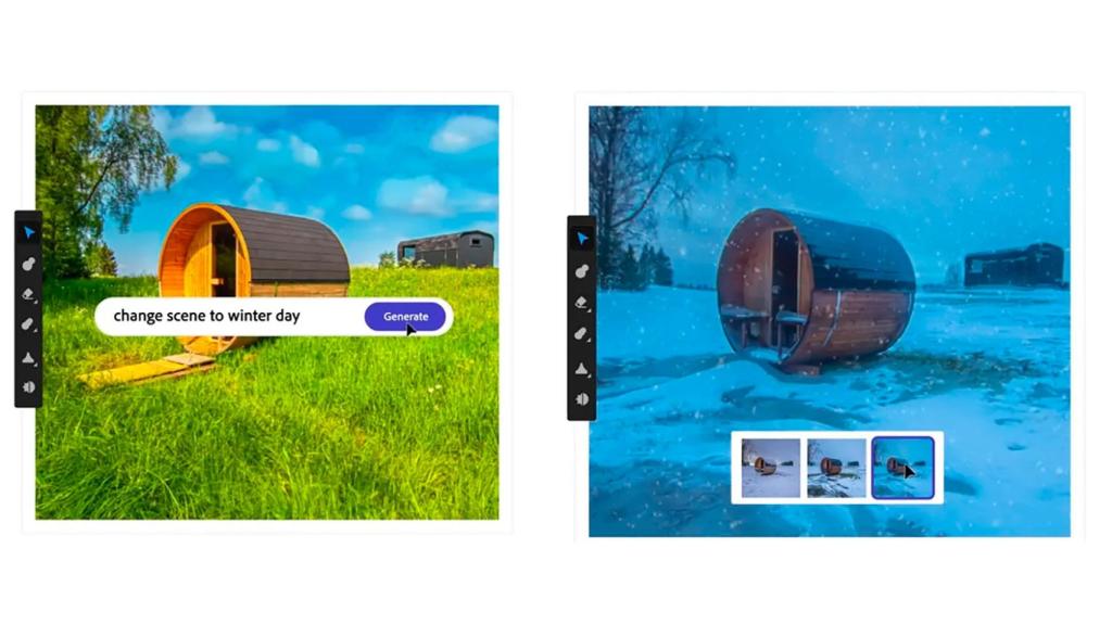 Así se cambia una escena de primavera a invierno con Firefly