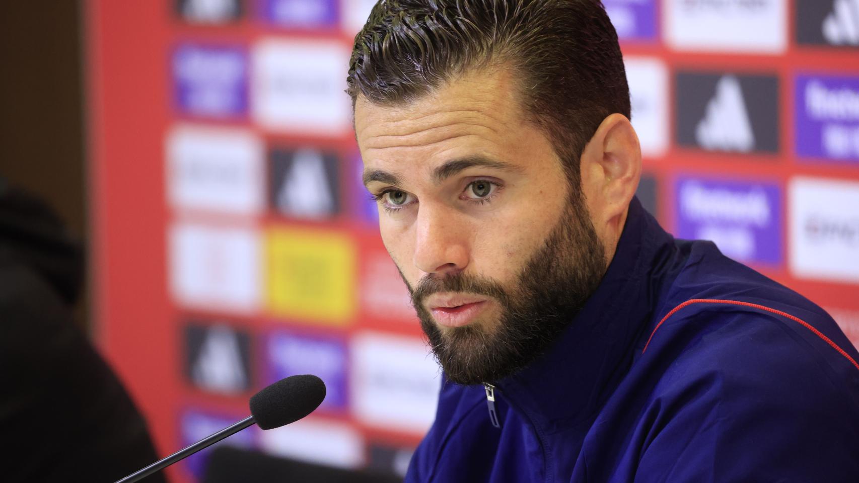 Nacho Fernández en una rueda de prensa con la selección española
