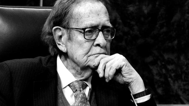 El candidato de la moción de censura, profesor y economista Ramón Tamames