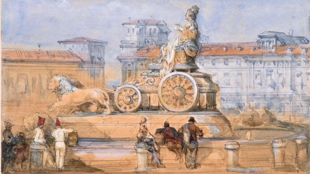 David Roberts: 'La fuente de Cibeles', 1832