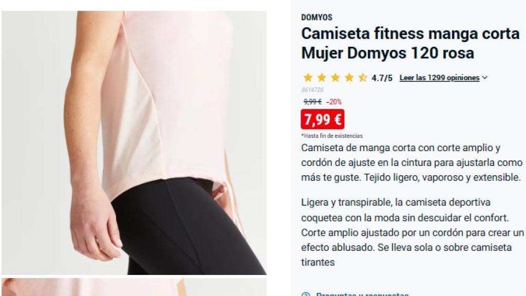 Camiseta fitness.