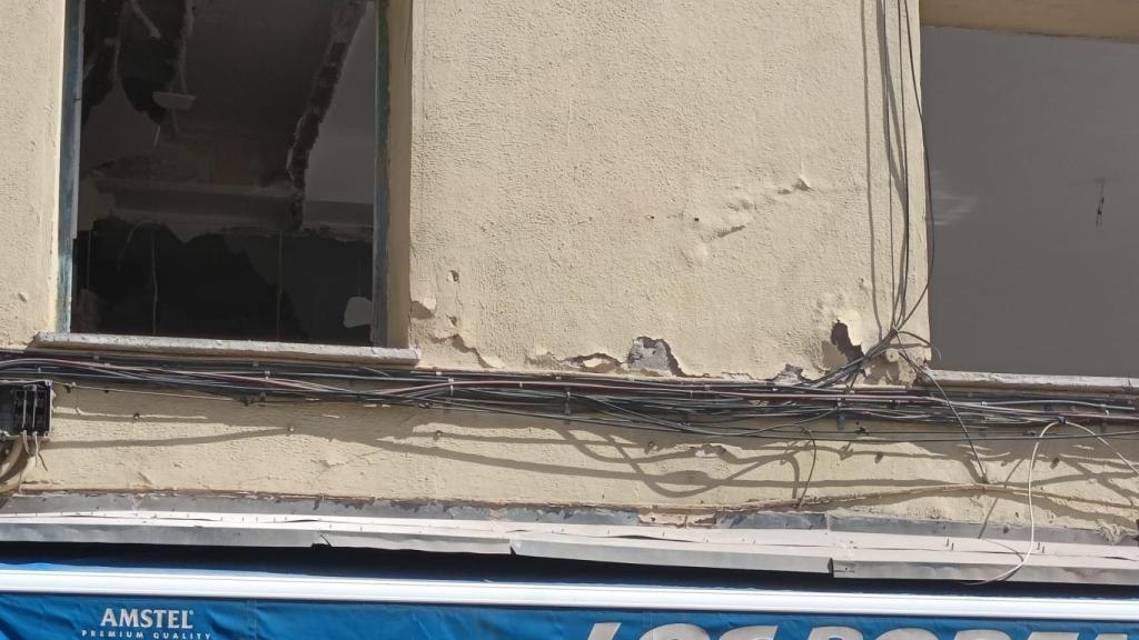 Estado del cableado de los edificios del barrio Miguel Hernández de Alicante.