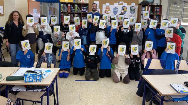La presentación del cuento en un colegio de Elda.