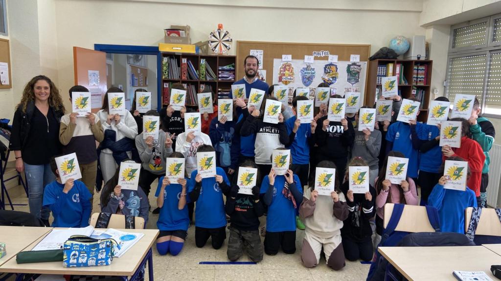 La presentación del cuento en un colegio de Elda.