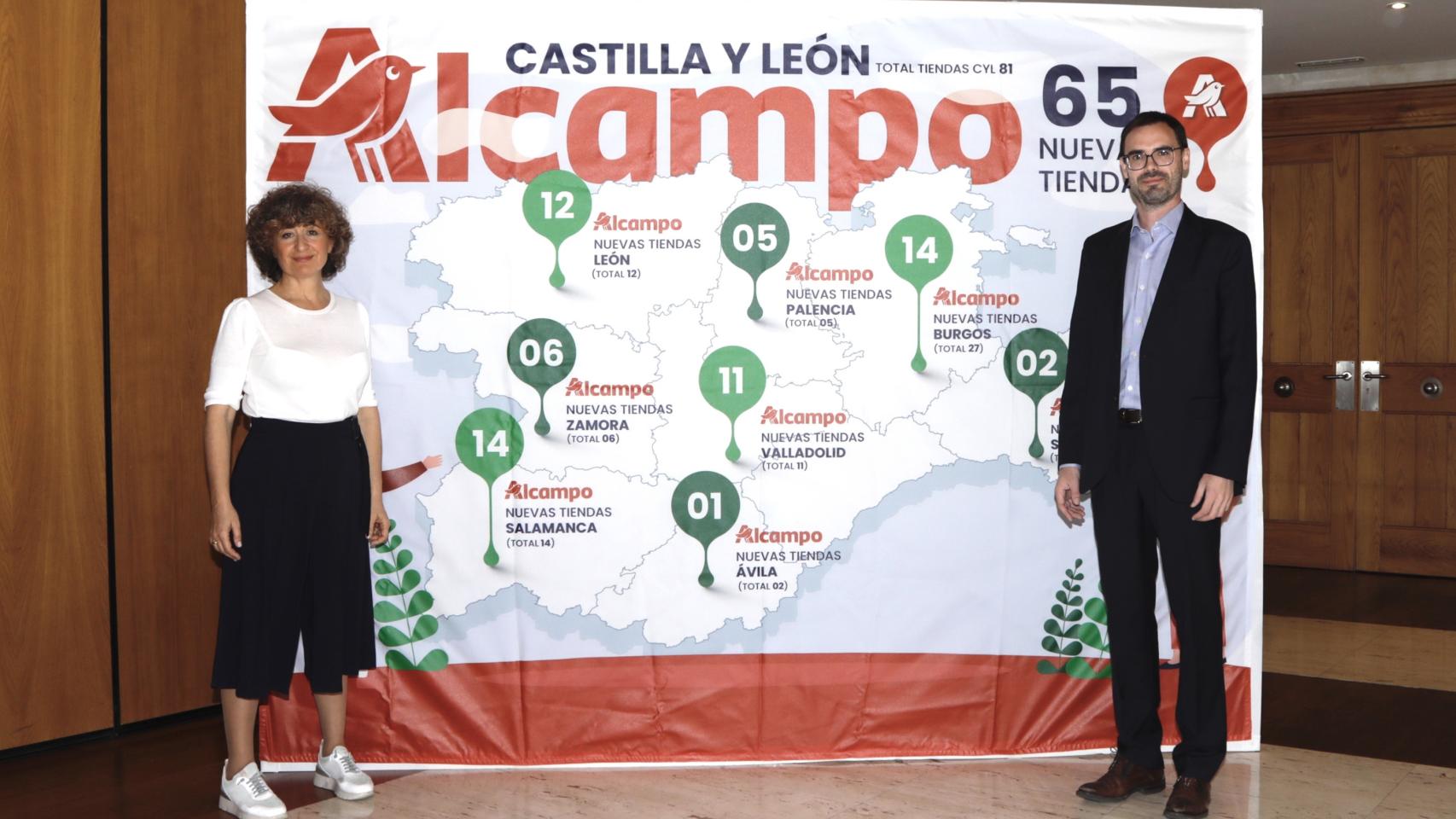 Rueda de prensa de Alcampo, este jueves en Salamanca.