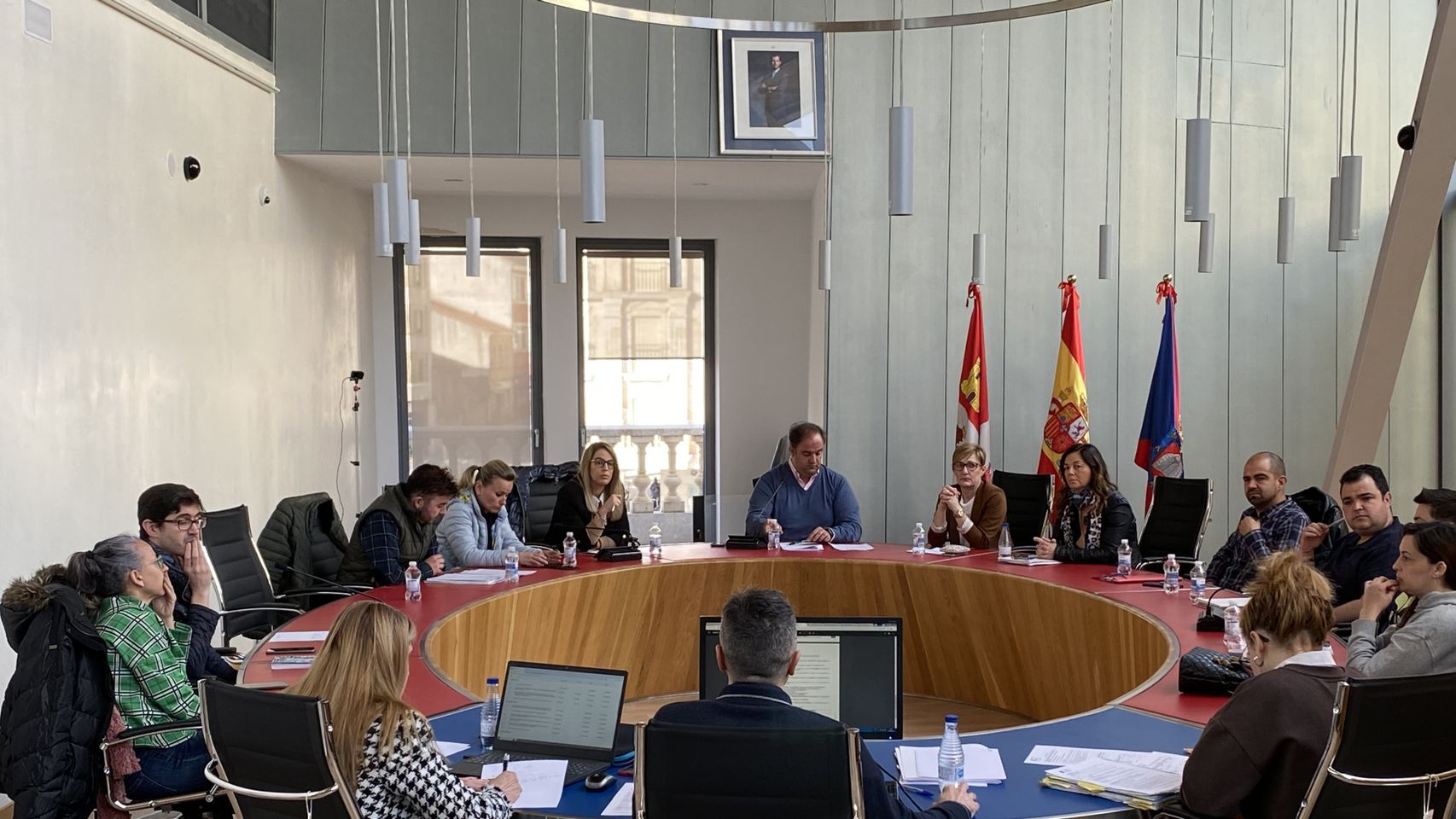 Imagen del pleno del Ayuntamiento de Guijuelo de este jueves.