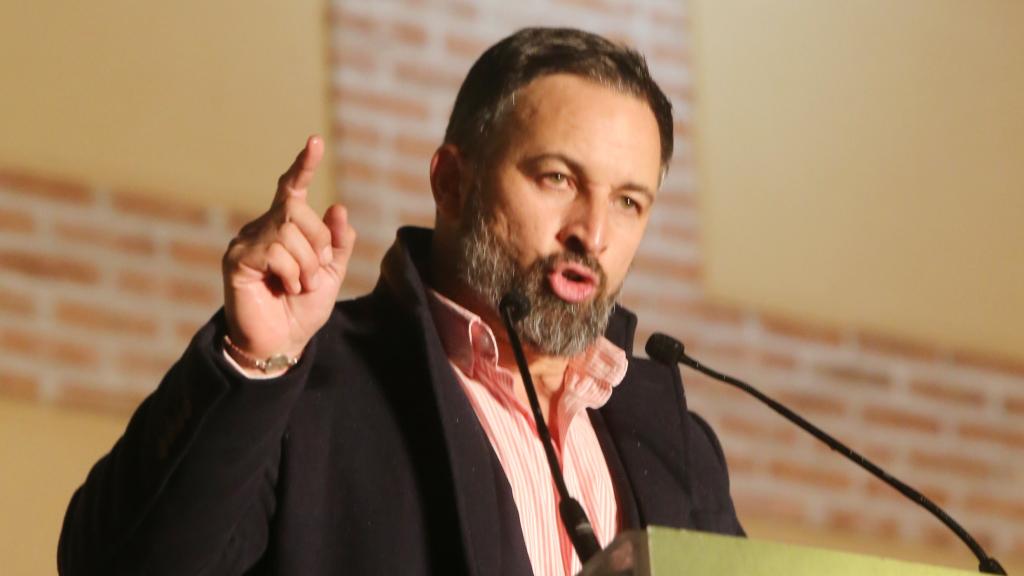 Santiago Abascal durante la jornada electoral en Valladolid