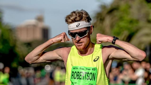 Zane Robertson, durante el transcurso de una prueba.