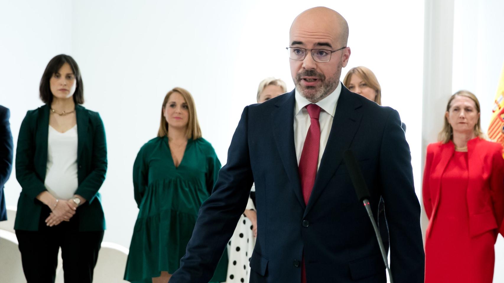 El secretario general de Presidencia del Gobierno, Francisco Martín Aguirre, durante su toma de posesión.