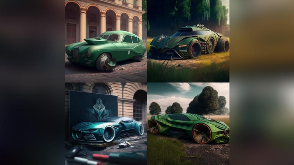 Imagen del coche de Zelenskyy según Midjourney.