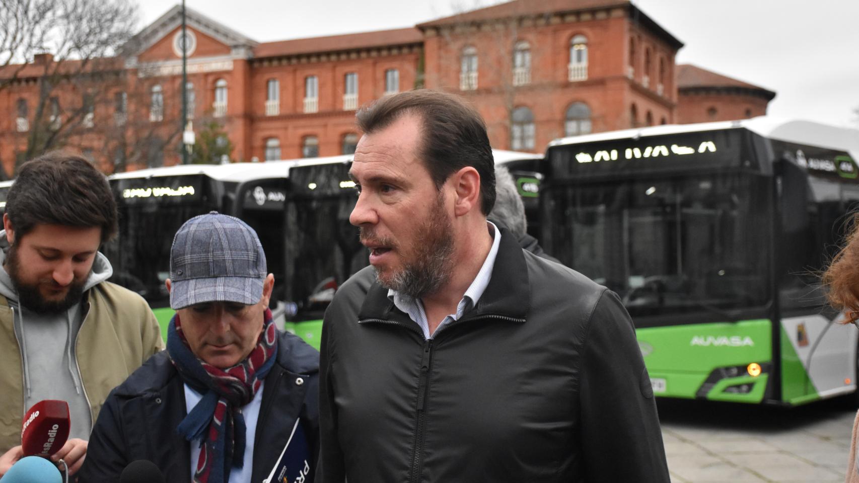 Óscar Puente este miércoles en una convocatoria de prensa en Valladolid.