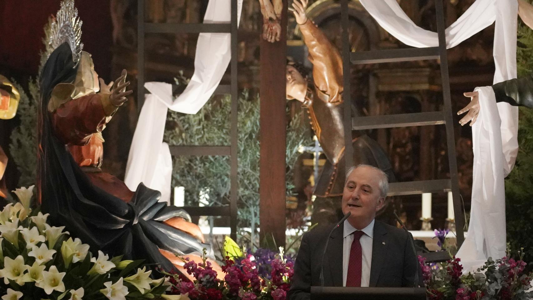El pregonero de la Semana Santa de Valladolid 2023, Francisco Fonseca, este viernes en la Catedral.