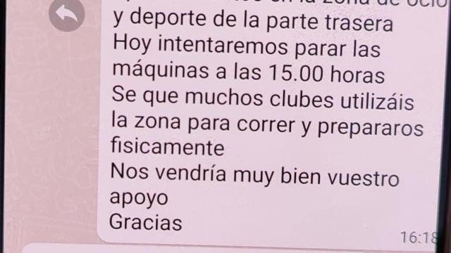 Mensaje supuestamente enviado desde un móvil de la Diputación de Zamora