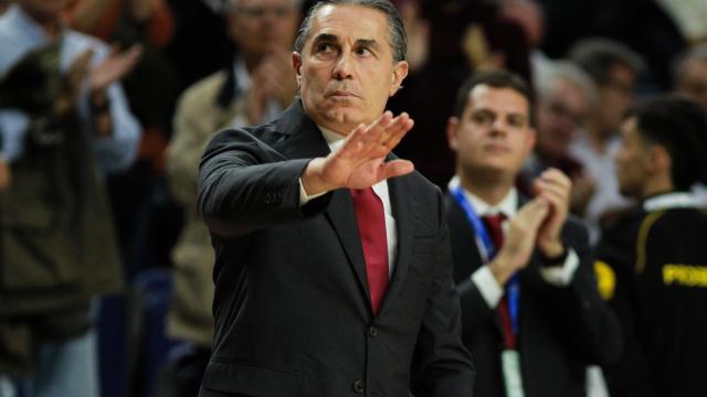 Sergio Scariolo durante un partido de Euroliga