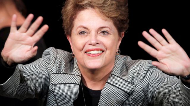 Dilma Rousseff, expresidenta de Brasil, en un evento en París en 2020.