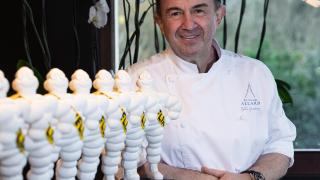 El 'estrellado' chef Martín Berasategui en el Club Allard de Madrid.