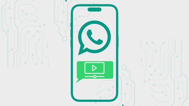 Fotomontaje con el logo de WhatsApp.